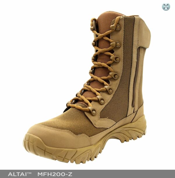 ALTAI 8″ Brown Waterproof Zip Up Boots Model: MFH200-Z - ALTAI® Footwear