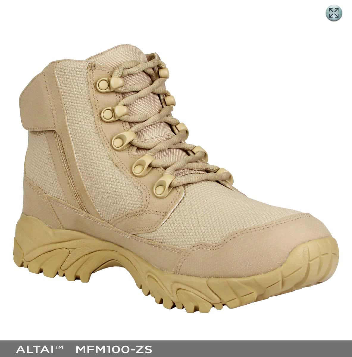 ALTAI 6″ Tan Waterproof Zip Up Work Boots Model: MFM100-ZS