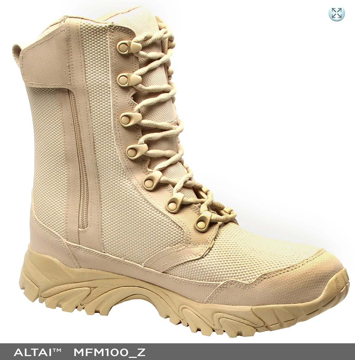 ALTAI 8″ Waterproof Tan Zip Up Boots Model: MFM100-Z - ALTAI® Footwear
