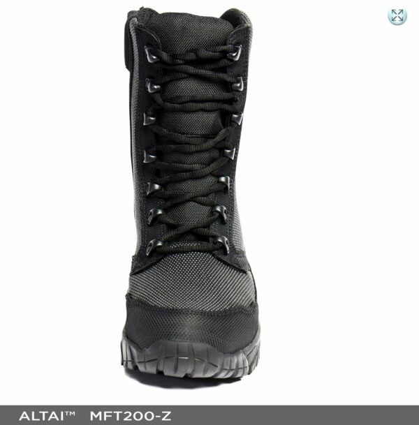 ALTAI OUTLET 8″ Side Zip Black Boots Model: MFT200-Z - ALTAI® Footwear