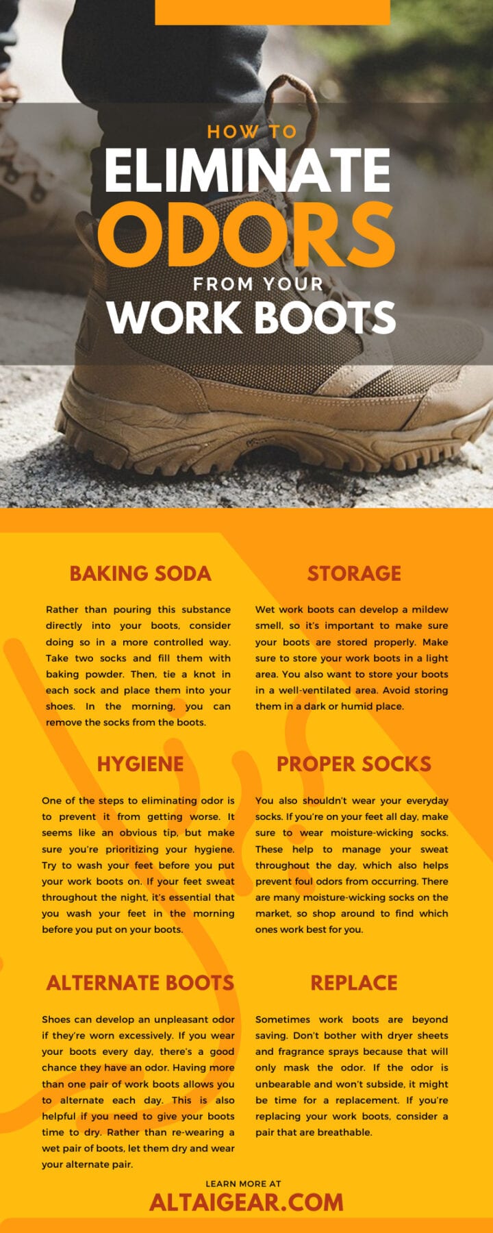 How to stop store work boots from stinking